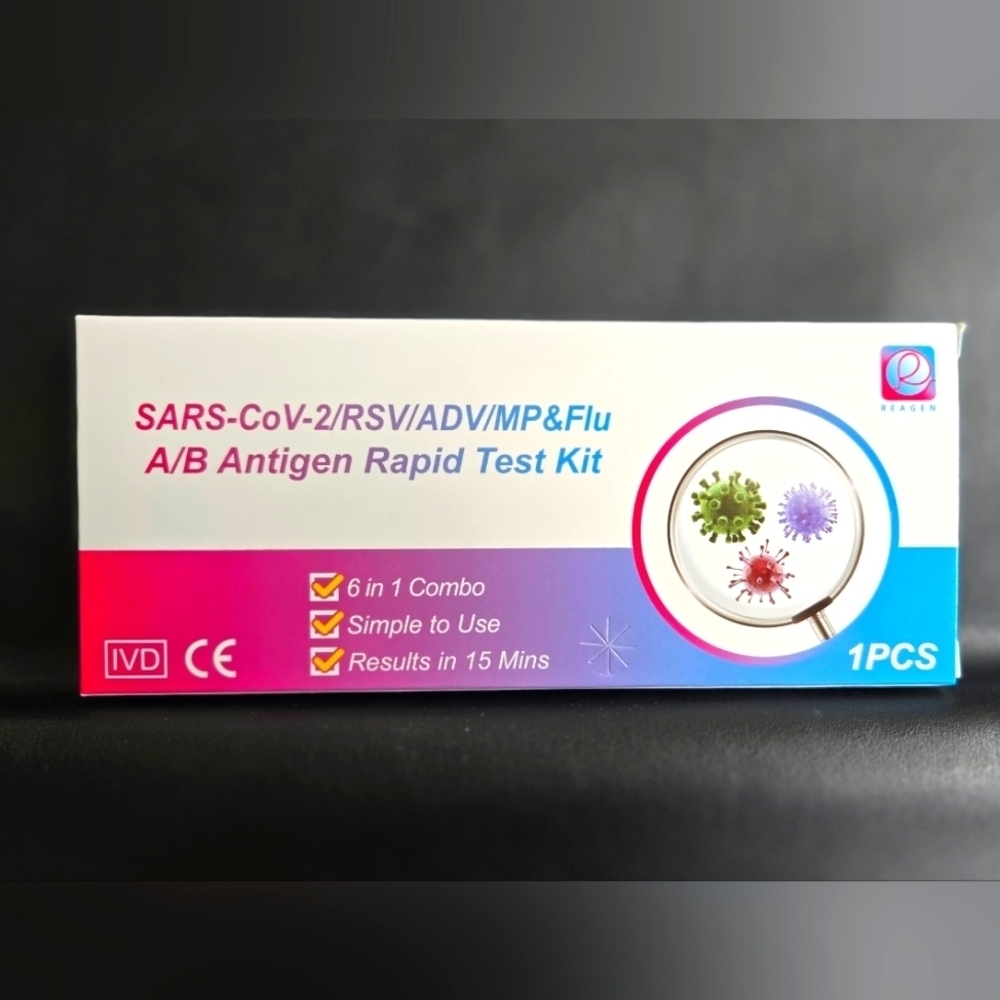 Covid RSV ADV & Flu A/B Antigen Rapid Test Kit 6 In 1